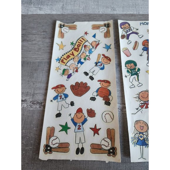 Jumbo Sticker Sheet - MAMBI Sports Football Baseball Cheerleaders NEW Retired 39 - Picture 2 of 5